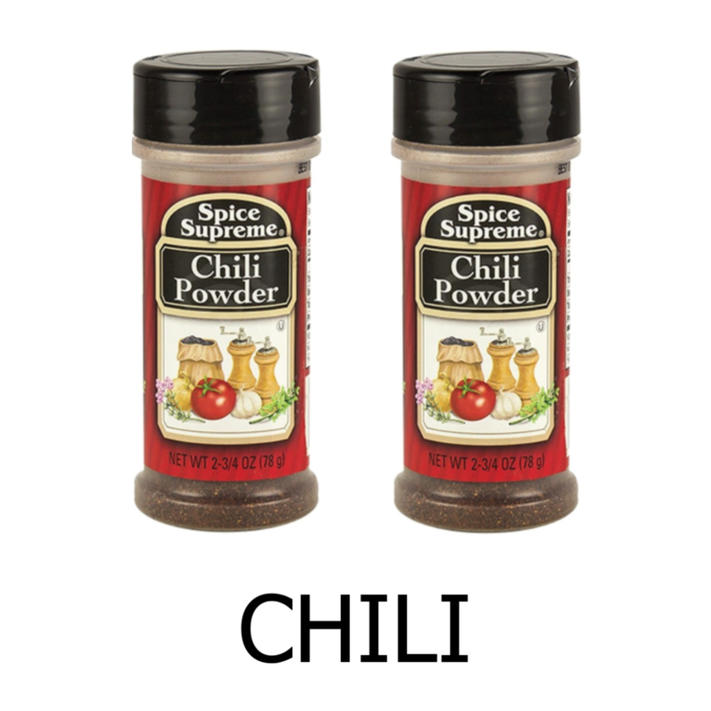 2.75 oz Spice Supreme Chili Powder Ⓤ (Pack of 2)
