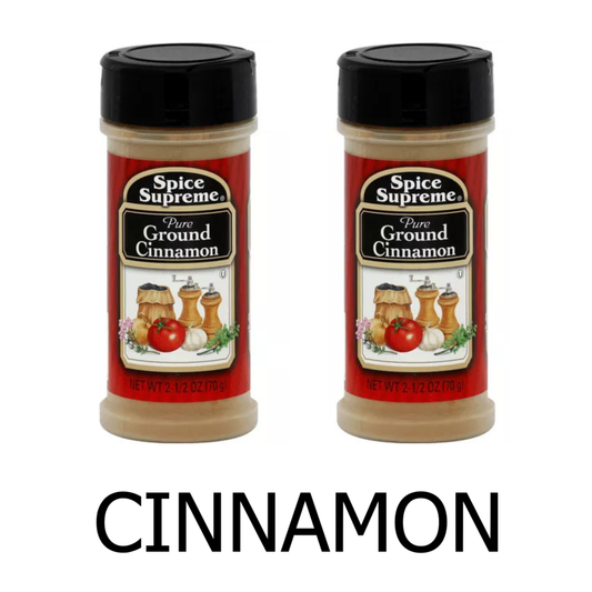 2.5 oz Spice Supreme Pure Ground Cinnamon Ⓤ (Pack of 2)