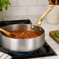Stainless Steel 4.5" Mini Fry Pan with Gold Handle