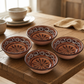 Traditional Mexican-Inspired 17cm Ceramic Bowl Set of 4- Juego de 4 Tazones de Cerámica de 17 cm con Diseño Tradicional Inspirado en México