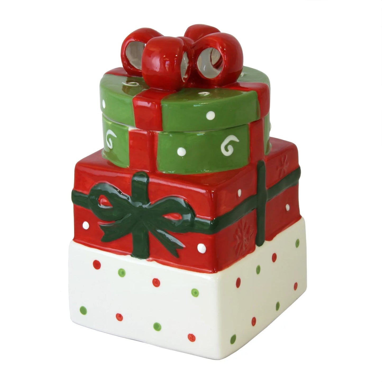 Christmas Estate Stoneware Cookie Jar