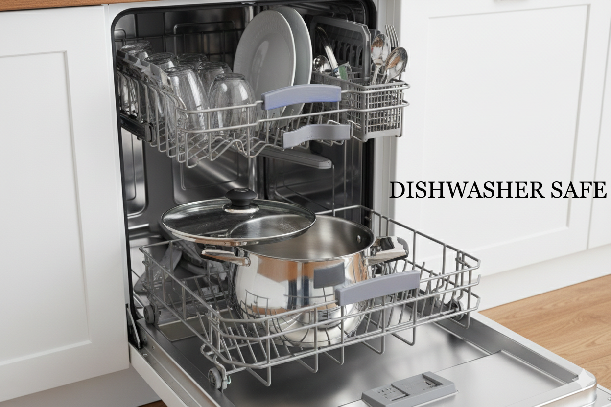 40 QT Stainless Steel 18/10 Induction Stock (Free Gift 2 Spoons)