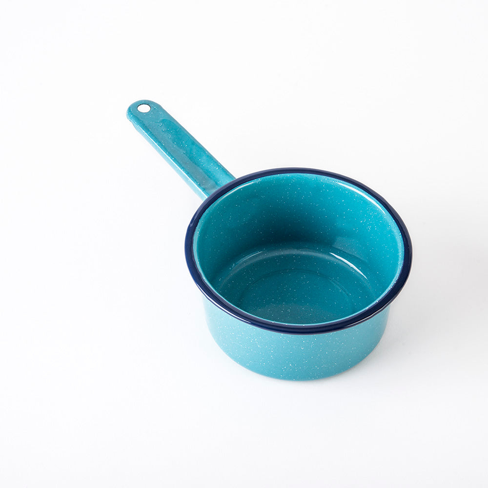 2 QT Turquoise Enamel Sauce Pan