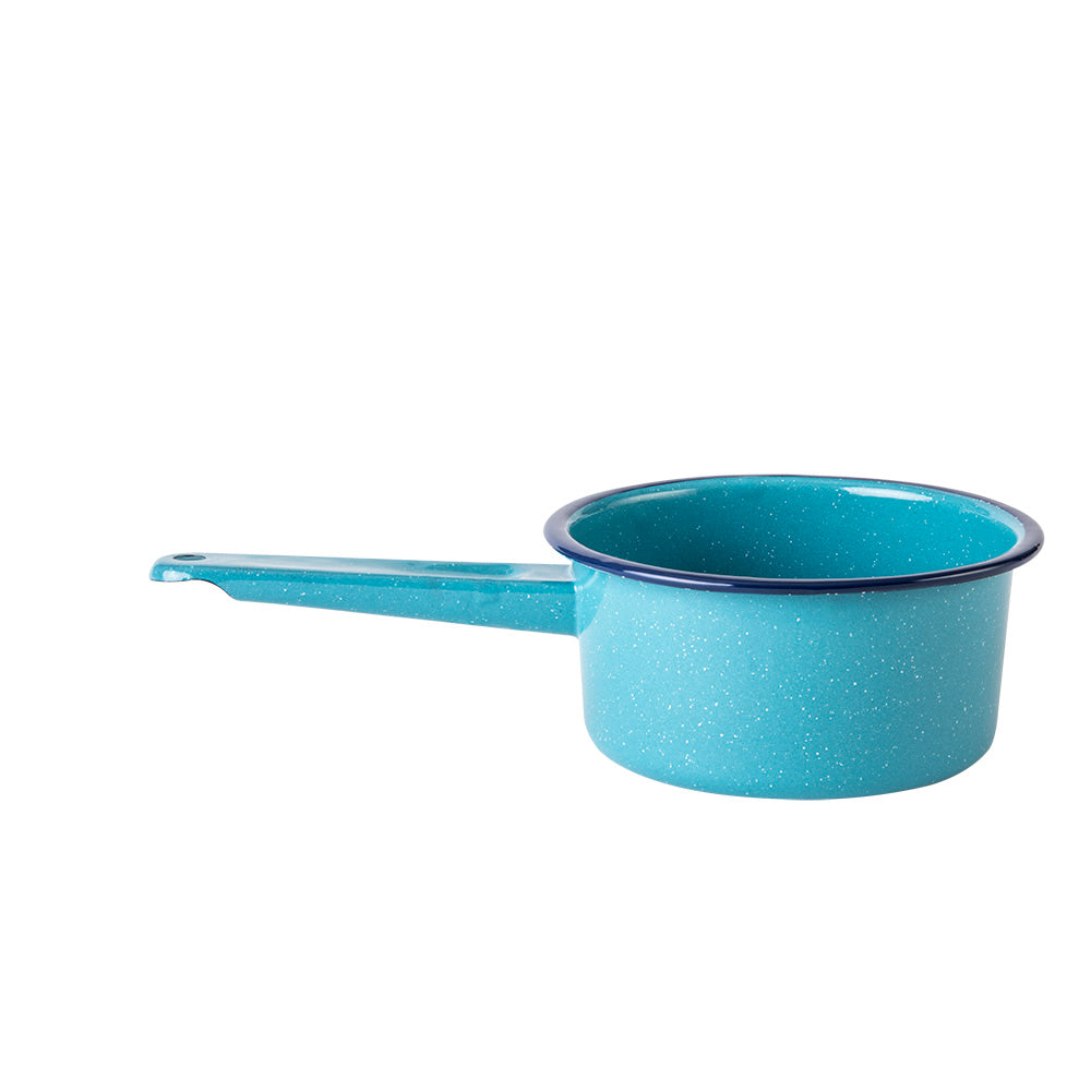 2 QT Turquoise Enamel Sauce Pan