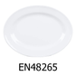 21" x 15" Oval White Ceramic Dinner Plate