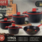 17 PC Granite Professional Cookware Set