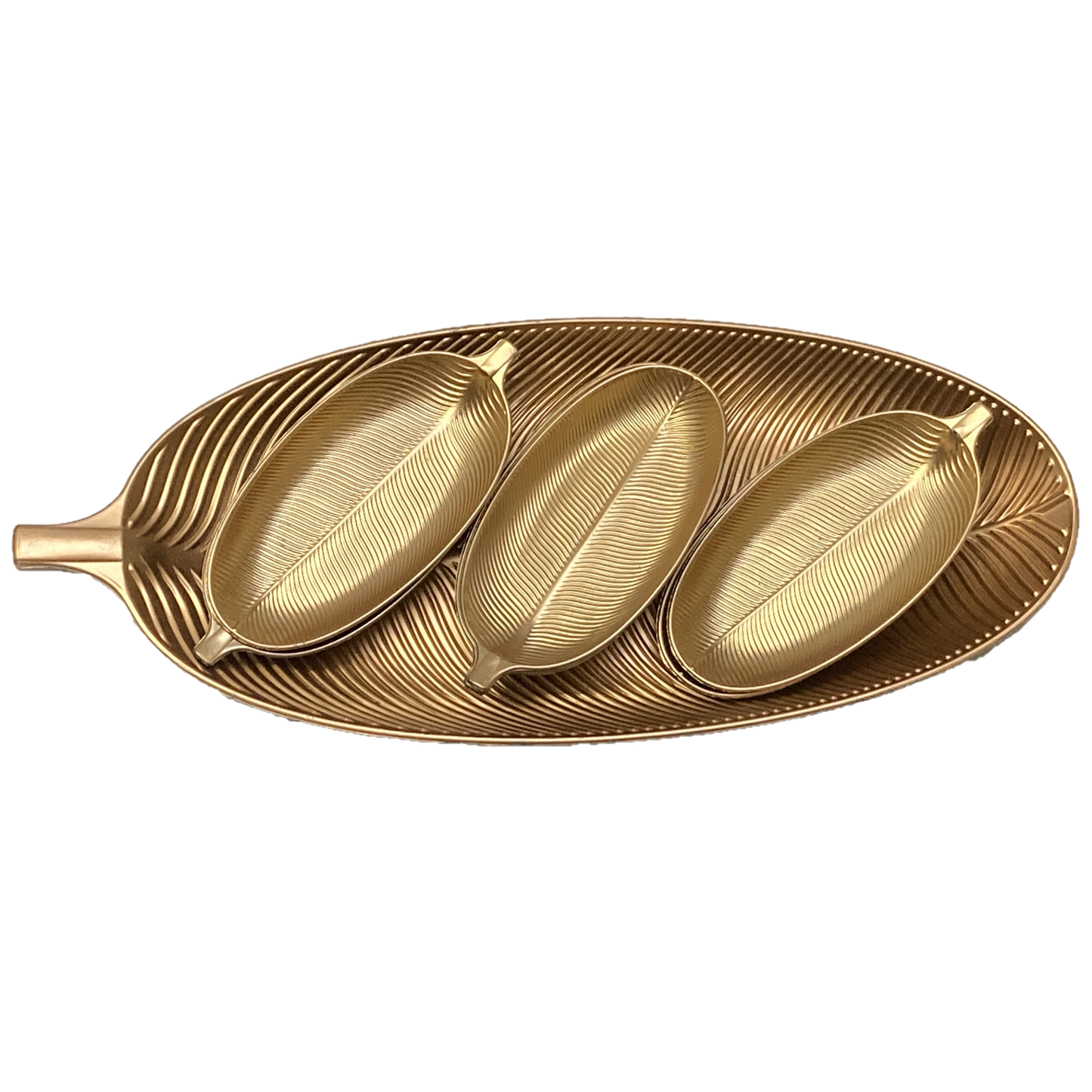 Gold Leaves Decorative Tray