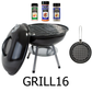 16" Round Portable BBQ Charcoal Grill Set (Free Gifts: Grilling Skillet & 3 Spices)