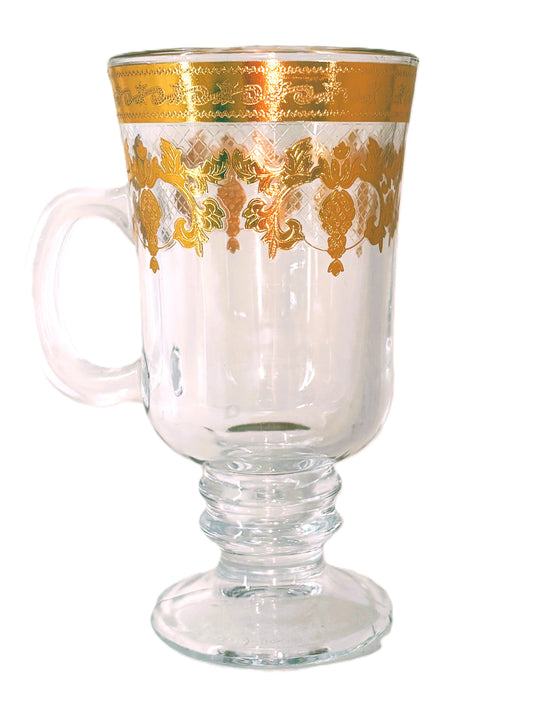 Unique Touch 6pcs Tea Coffee Turkish Style Gold Decorative Design Set Premiun Quality 10oz