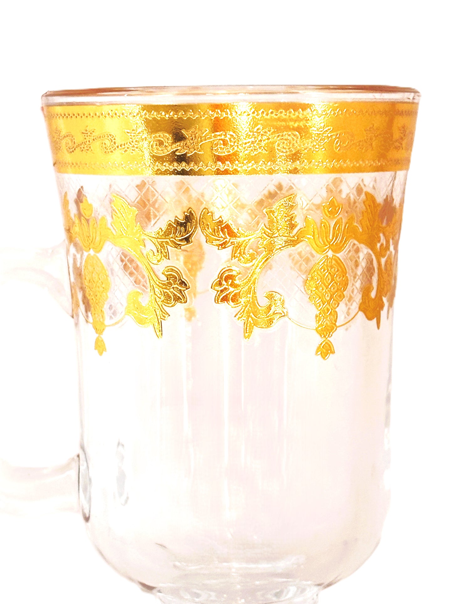 Unique Touch 6pcs Tea Coffee Turkish Style Gold Decorative Design Set Premiun Quality 10oz