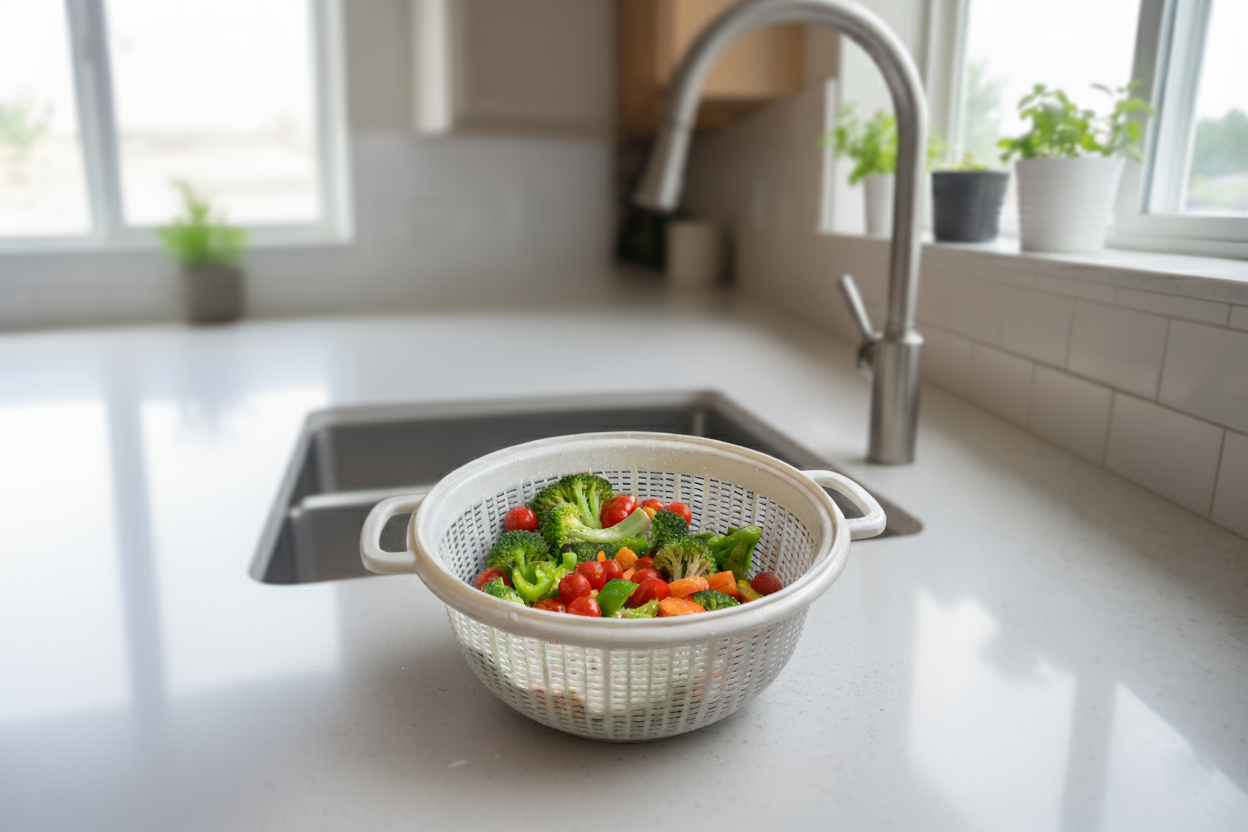 21cm Plastic Round Strainer with Handles