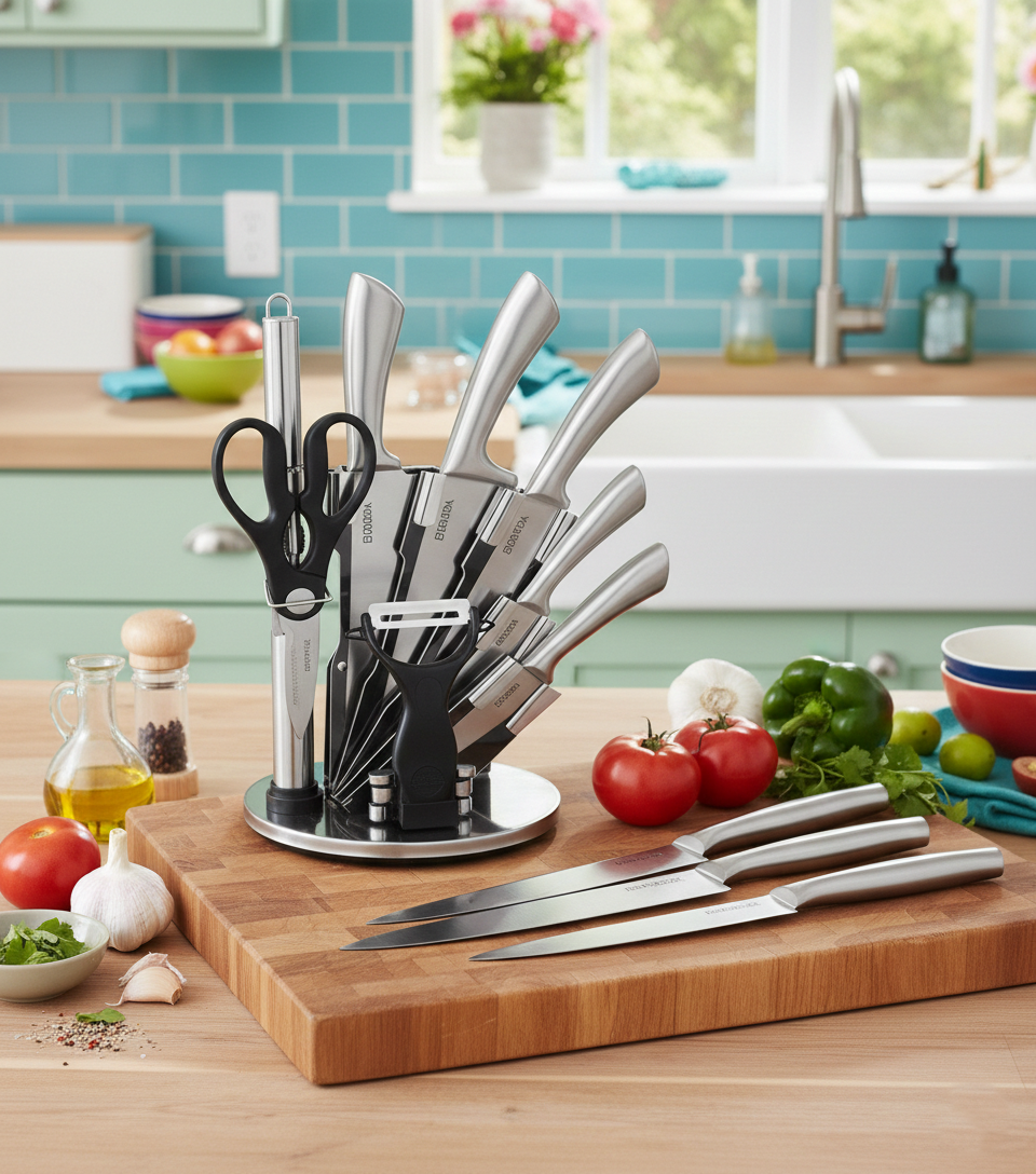 9 PC Professional High Quality Knife Set