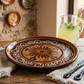 Handcrafted Terracotta Dinner Plate Set Traditional Floral Design (Set of 4) - Juego de Platos de Cena de Terracota Hechos a Mano Diseño Floral Tradicional (Set de 4)
