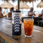 Corona Straw Dispenser with 20 Count Paper Straws-Dispensador de Popotes Corona