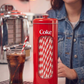 Coca Cola Straw Holder with 20 Count Paper Straws