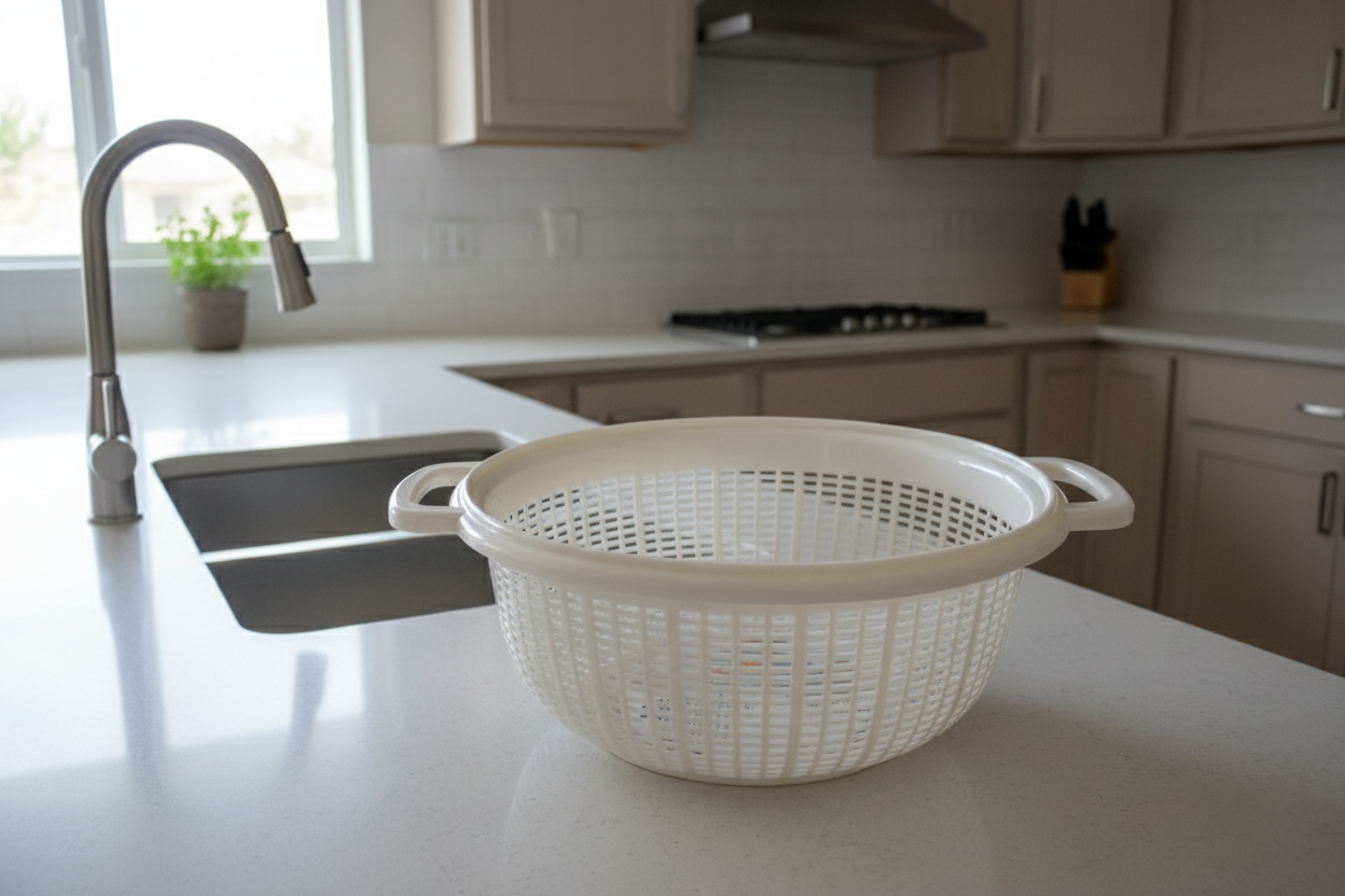 21cm Plastic Round Strainer with Handles