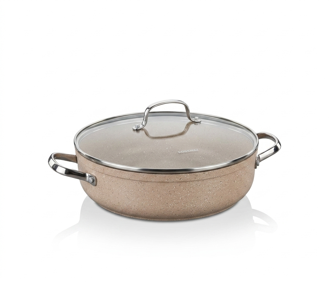 Korkmaz 7-Piece Cookware Granite Set