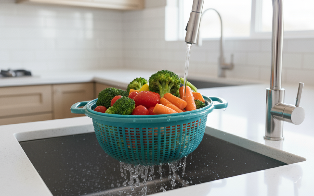 21cm Plastic Round Strainer with Handles