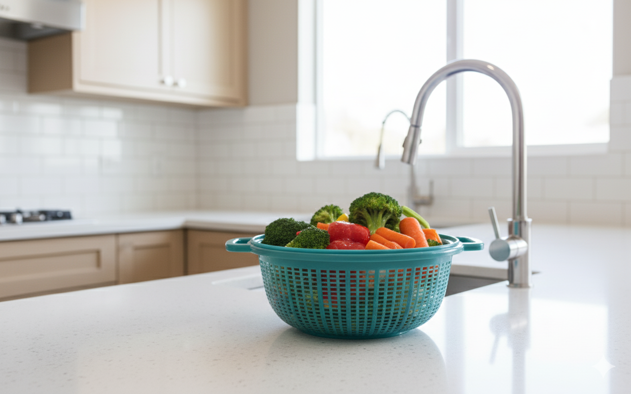 21cm Plastic Round Strainer with Handles