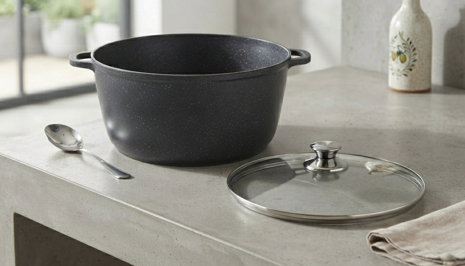 Marble Coating 44cm Casserole Pot