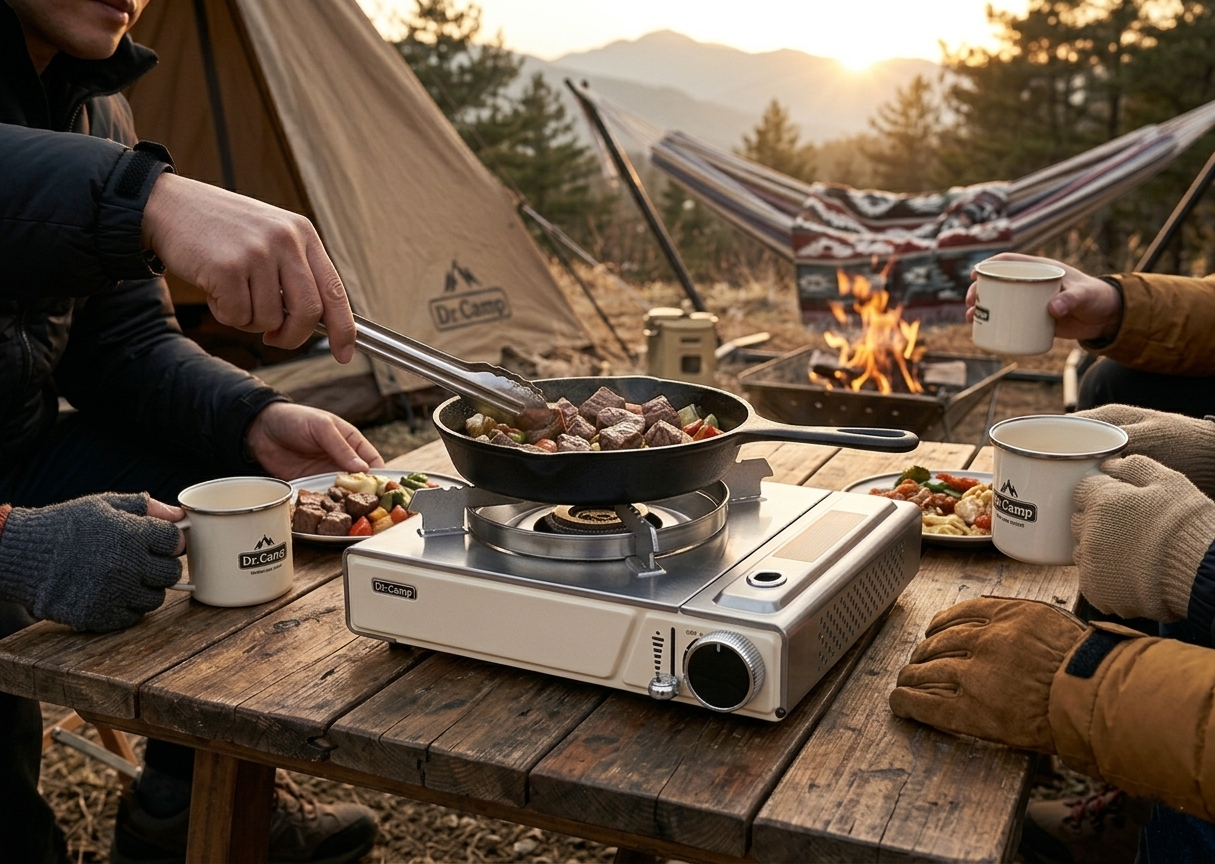 Dr. Camp Portable Gas Stove/Estufa de gas portátil Dr. Camp