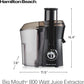Hamilton Beach Big Mouth 800 Watt Juice Extractor 3year Limited Warranty