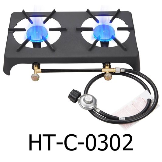 Vivicreate 20000 BTU Propane Camping Outdoor 2 Burners Gas Stove
