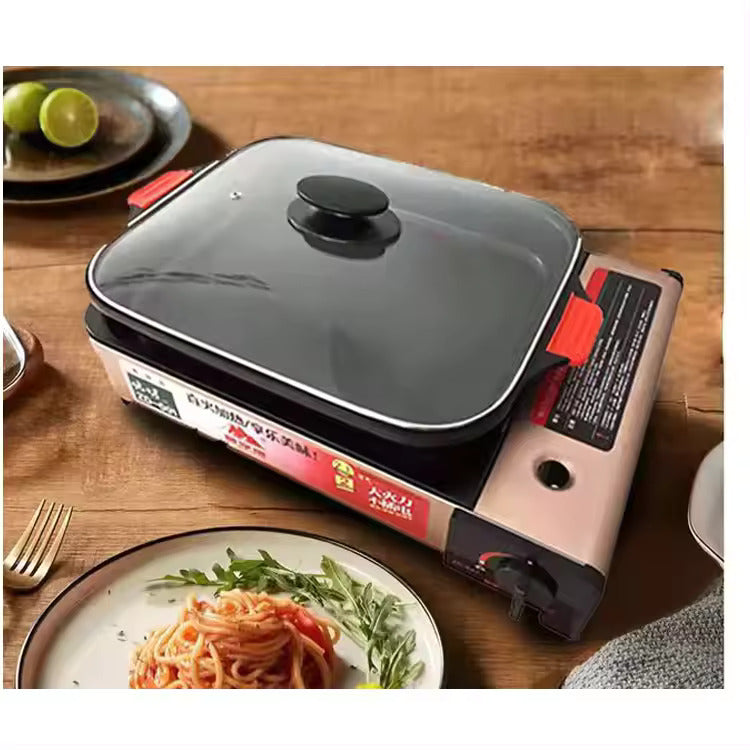 Portable Gas Stove & Aluminum Cooktop Set