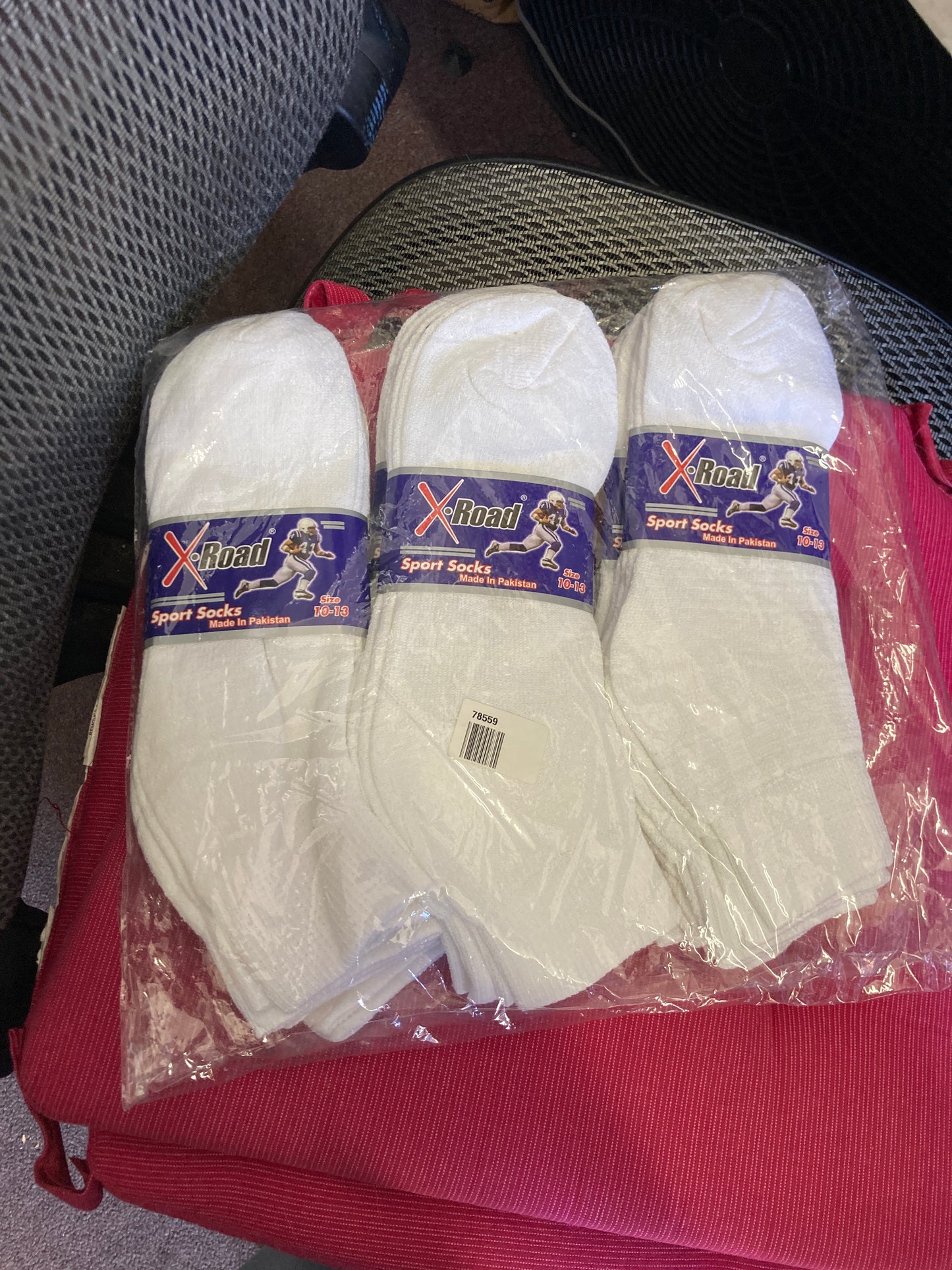 24 PC White Socks