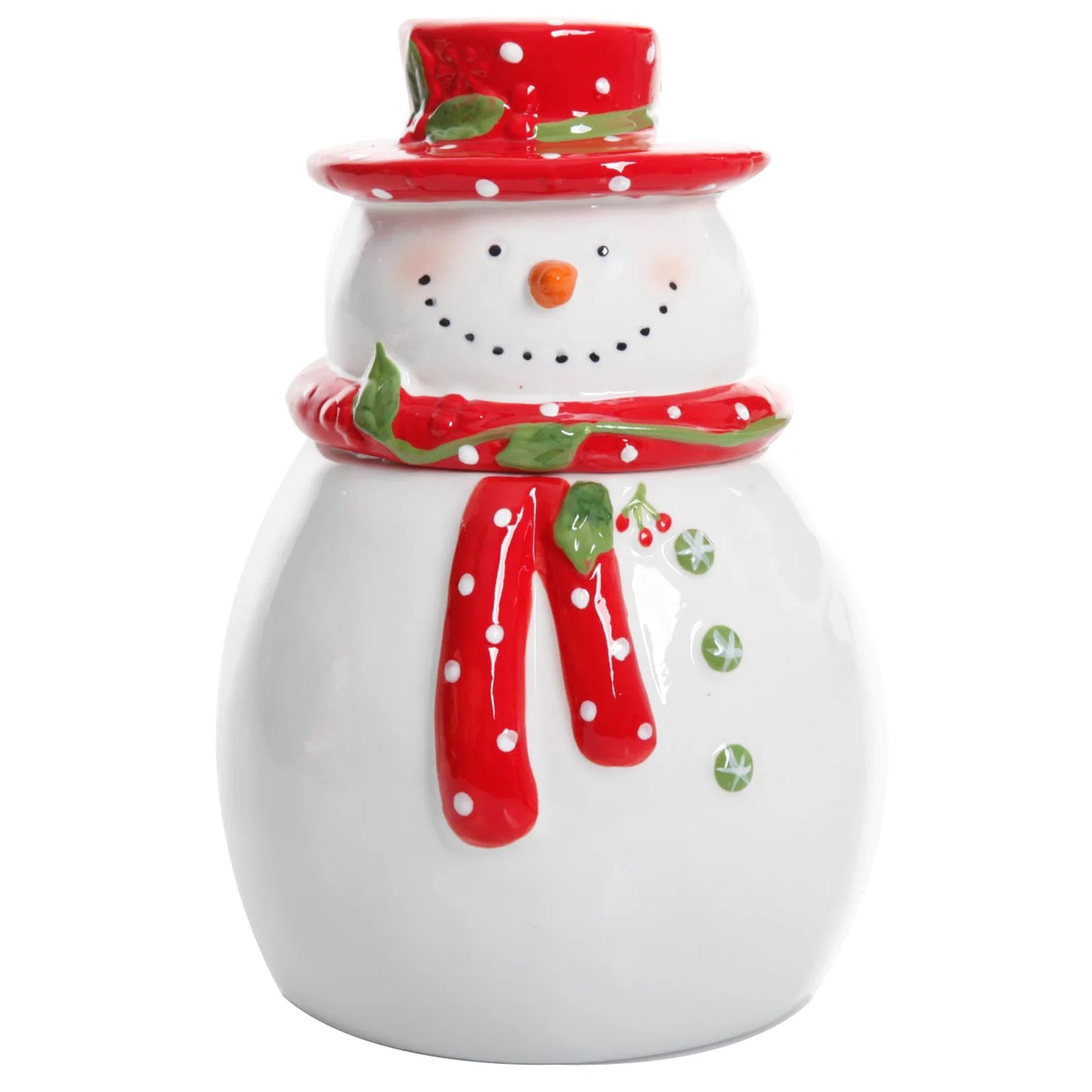 Jolly Plenitude Snowman Stoneware Cookie Jar