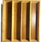 Bamboo Drawer Organizer, 4 Compartment Divider, Natural Wood Finish, Kitchen Utensil Storage