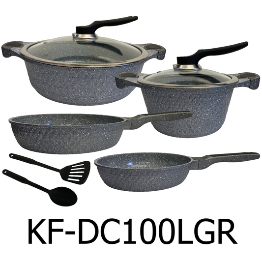 8 PC Kungfu Master Die Cast Aluminum Cookware Set