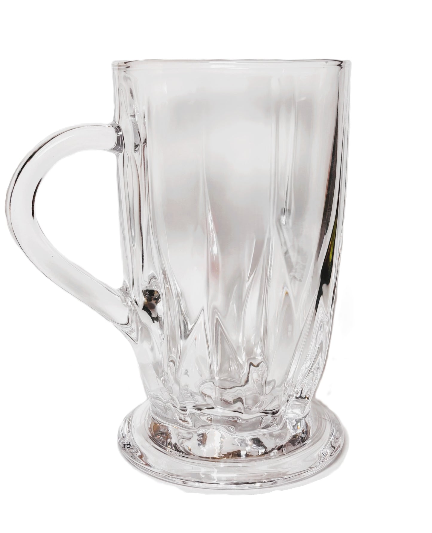 BLINKMAX Glass Mugs with Handle, Clear, 6 Pieces Set KTZB38