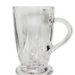 BLINKMAX Glass Mugs with Handle, Clear, 6 Pieces Set KTZB38