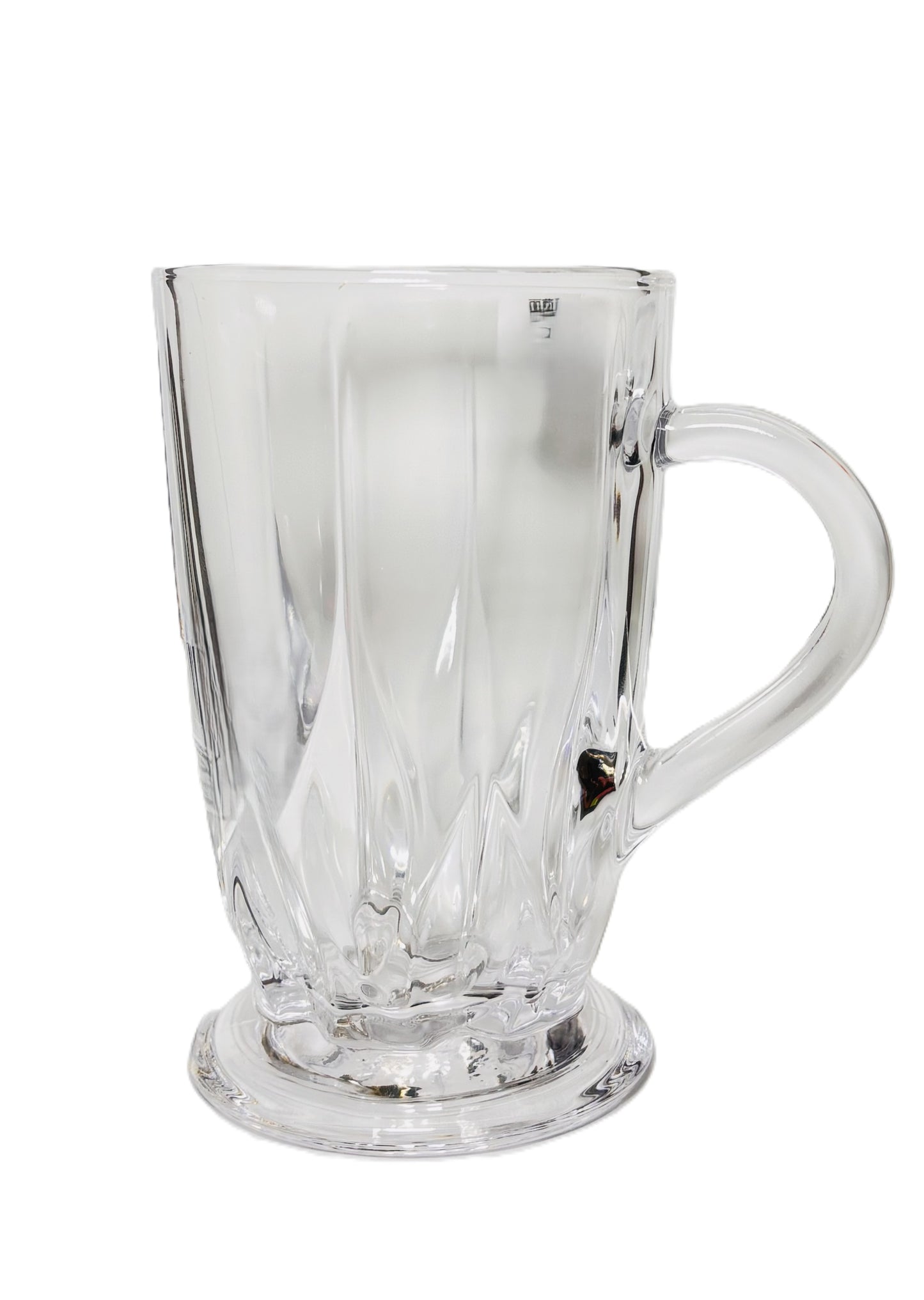 BLINKMAX Glass Mugs with Handle, Clear, 6 Pieces Set KTZB38