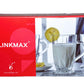 BLINKMAX Glass Mugs with Handle, Clear, 6 Pieces Set KTZB38