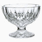 BLINKMAX Crystal Cut Glass Footed Bowl, Pedestal Serving Dessert Ice Cream Dish, Diamond Pattern Design