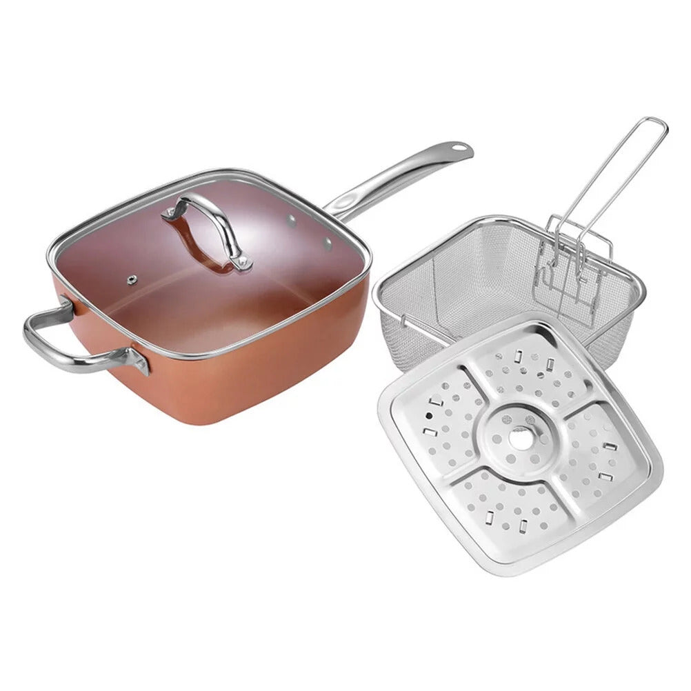 9.5” Mega Cook Non-stick Deep Fry Pan