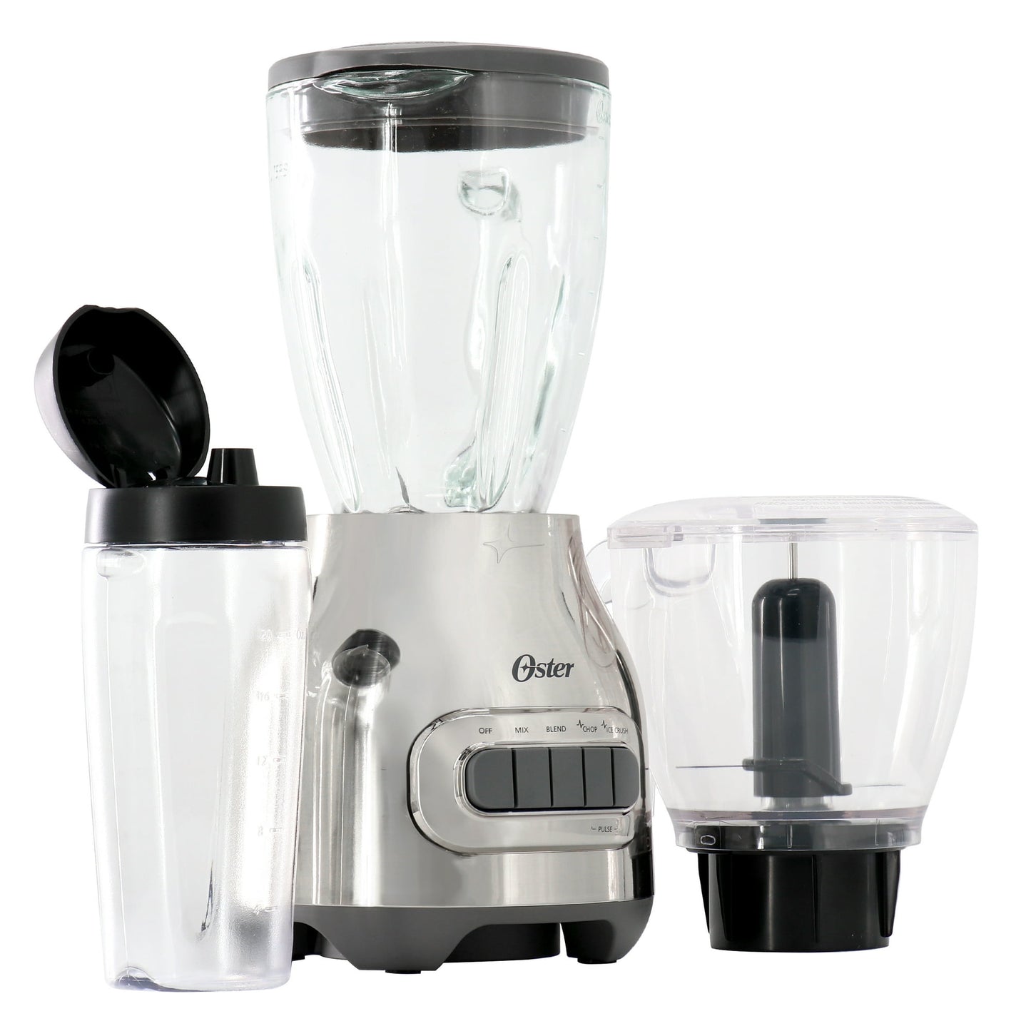 Oster 3-in-1 Kitchen System 700 Watt Blender with Blend-N-Go Cup in Chrome