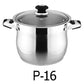 16 QT Stainless Steel 18/10 Induction Stock Pot (Free Gift 1 Knife Set)