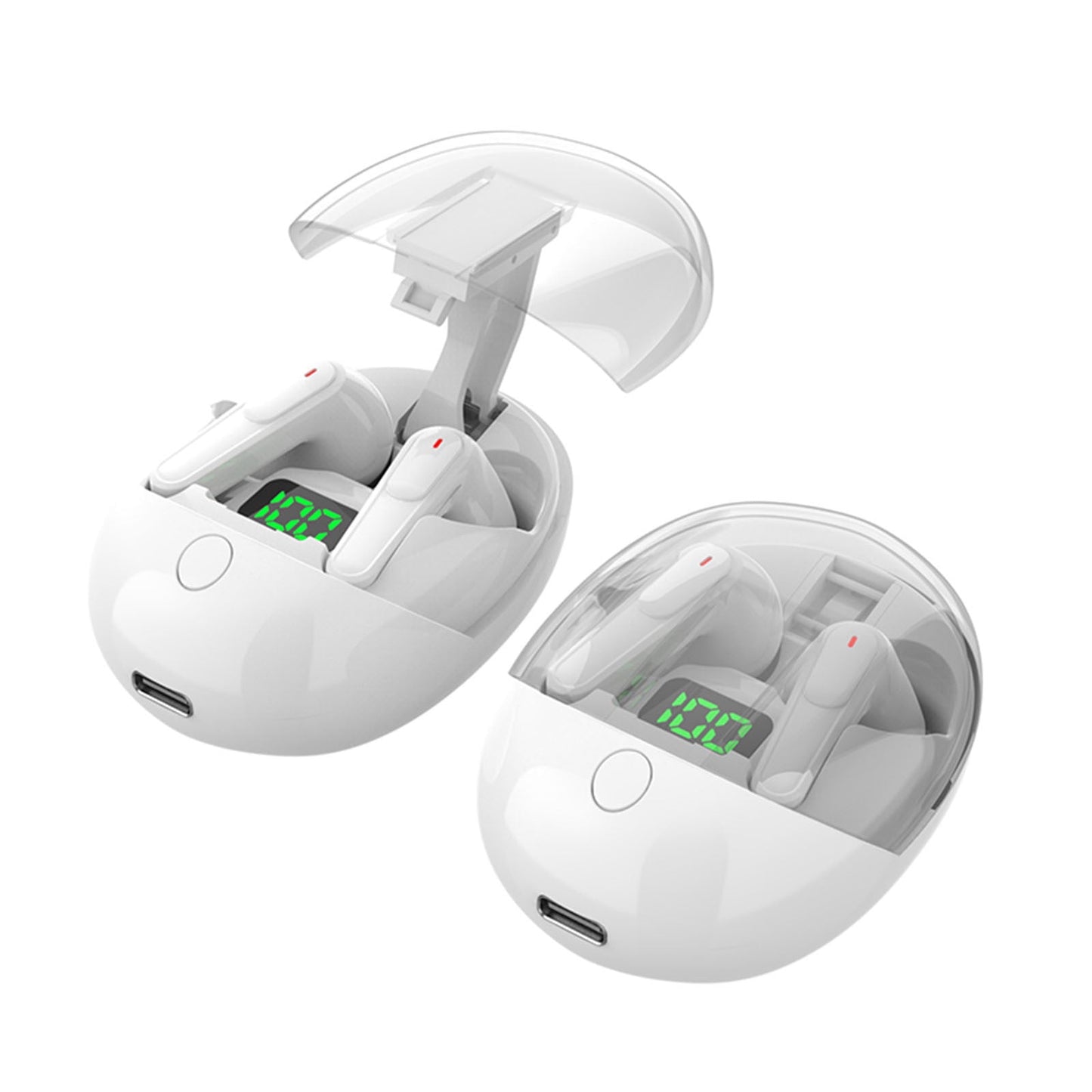 White True Earbuds Wireless with Charging Case