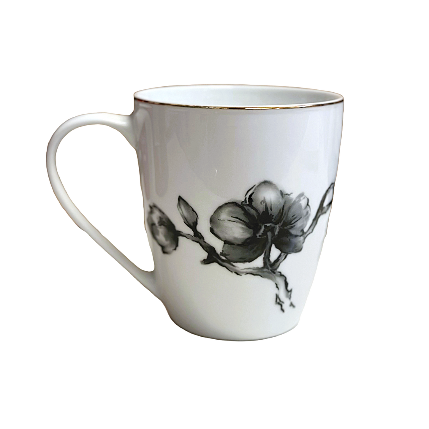 4 PC Black Orchid Mug Set