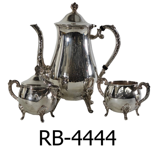 4 PC Silver Plated Coffee Set