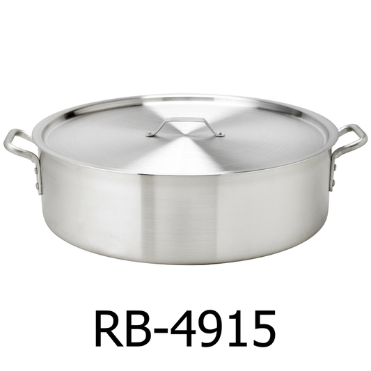 40 QT Aluminum Braiser Pot with Lid