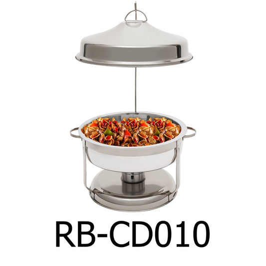 9L Round Stainless Steel Chafing Dish - Silver