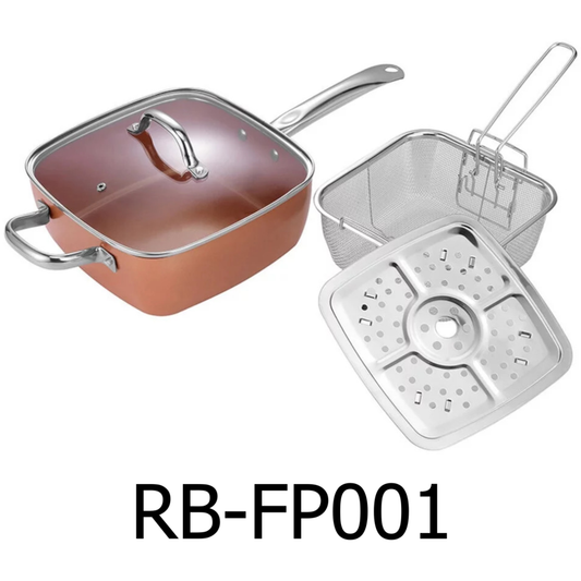 9.5” Mega Cook Non-stick Deep Fry Pan