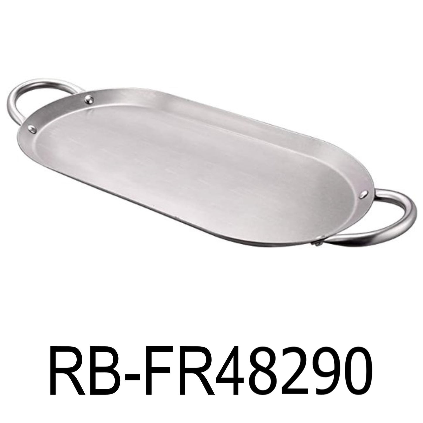 19” Oval Stainless Steel Fry Pan Comal