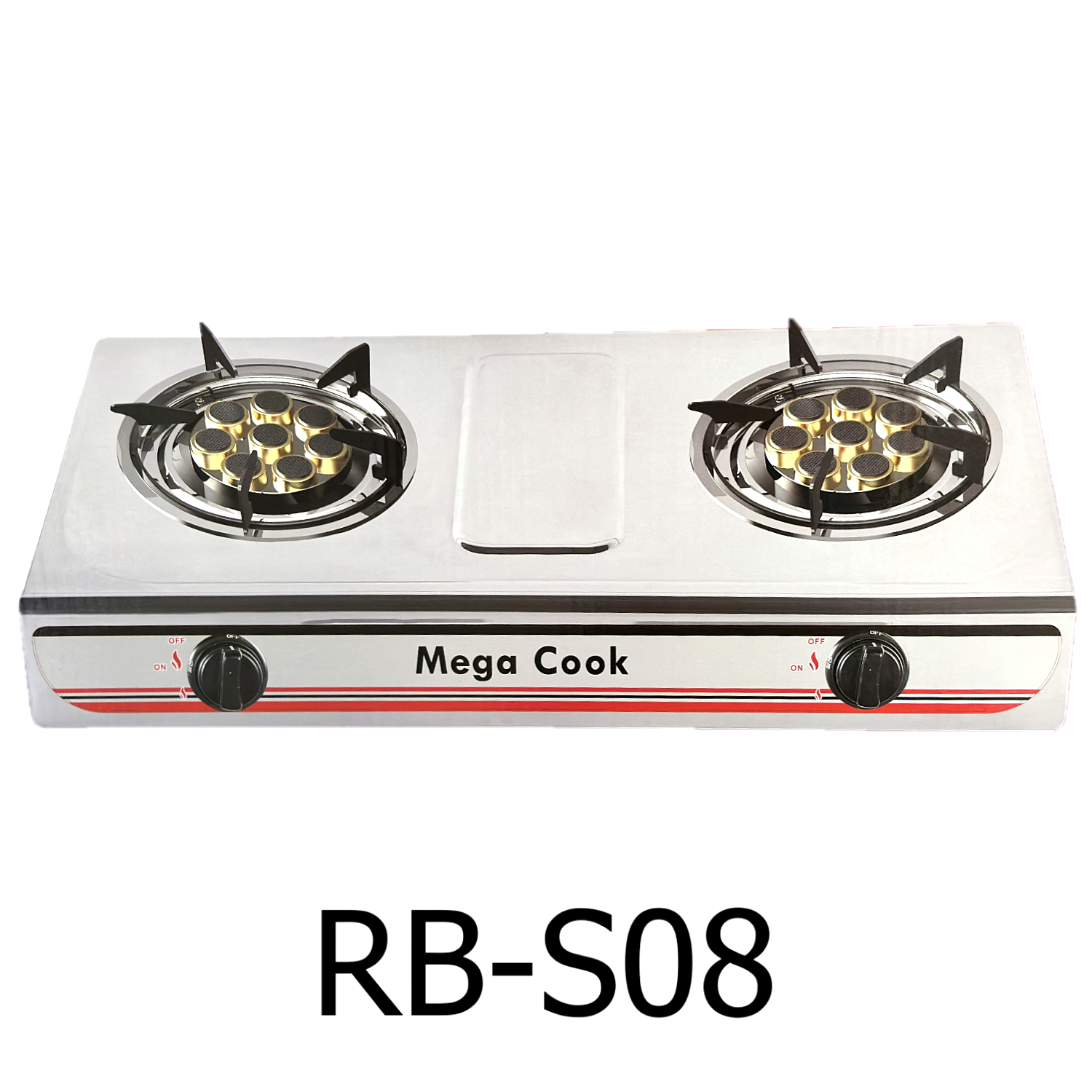 Mega Cook Propane Gas Cooktop 2 Burners Stove High Pressure – R & B Import