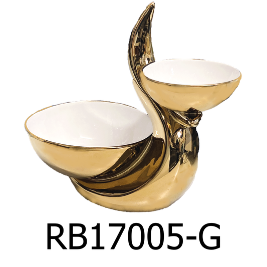 Small 2 Tier Gold Plated Decorative Bowl