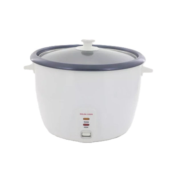 GOLDA Persian Rice Cooker with Glass Lid, 25-Cup, White Model RC-25